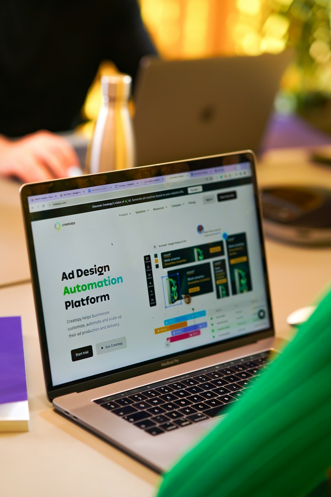 Laptop with Creatopys website - an Ad Automation Platform.